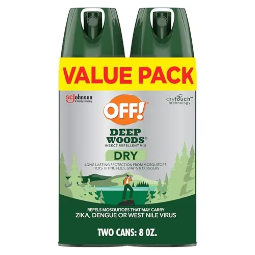 OFF! Deep Woods Aerosol Dry Formula 25% DEET 4oz x2