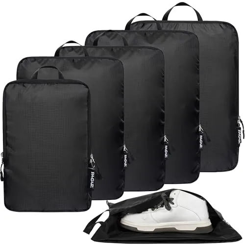 BAGAIL 6-Set Ultralight Compression Packing Cubes 70D