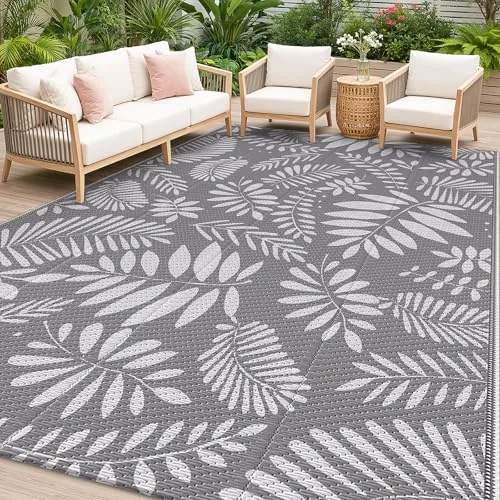 StepRite 5x8 Waterproof Plastic Straw Outdoor Rug