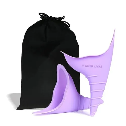 v cool livat Reusable Silicone Female Urination Funnel 2-Pack