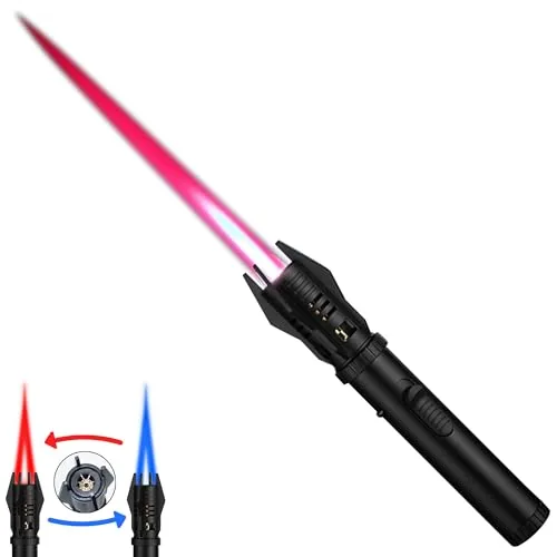 ELCELC Torch Lighter with Red/Blue Flame Switch