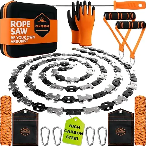 CAMPNDOOR High Limb Rope Saw 53in Dual-Tooth Chain