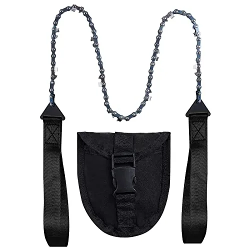 Sucrain 24-inch Pocket Chainsaw 11-Tooth Paracord Handle