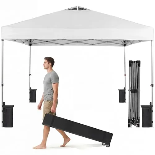 OLIXIS 10x10ft Pop-Up Canopy One-Push Steel Frame