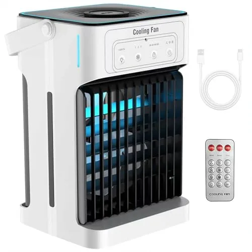 TIOKVIOP Evaporative Air Cooler 1100mL Tank Remote