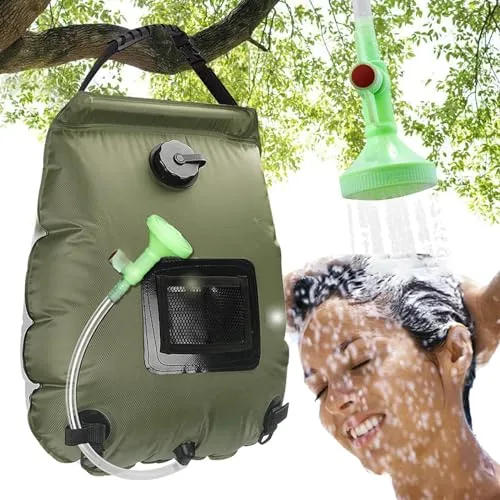KIPIDA Solar Shower Bag 5 Gal with Temp Indicator