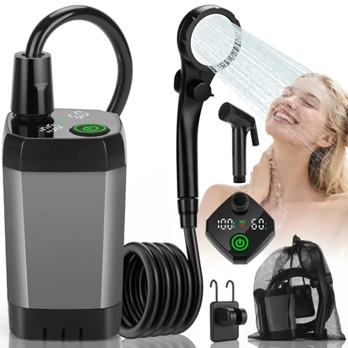 vignuto Portable Camping Shower with LED Battery Display