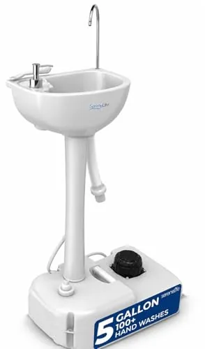 SereneLife Portable Hand Wash Sink w/ Foot Pump