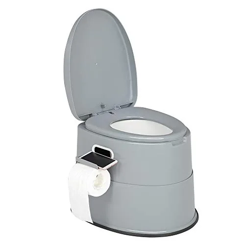 VINGLI Portable Toilet with Detachable Bucket and Paper Holder