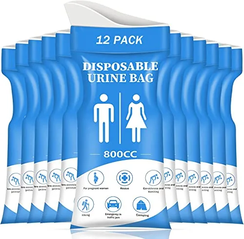 DIBBATU Disposable Urinal Bag 12-Pack 800ml Unisex