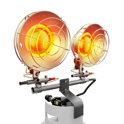 QIOMALA 30000 BTU Dual-Head Propane Patio Heater