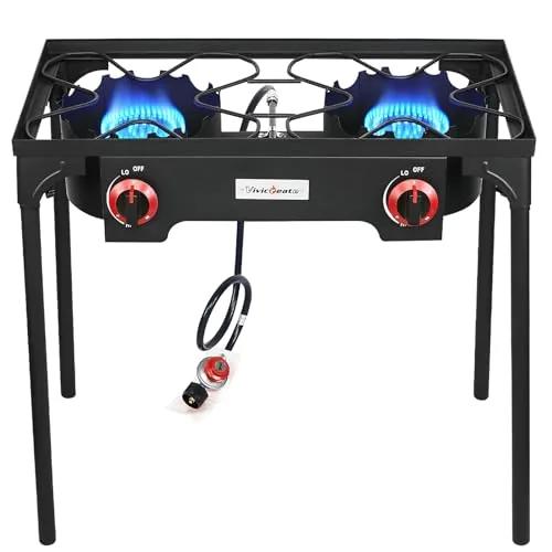 Vivicreate 2-Burner Propane Camp Stove 120,000 BTU