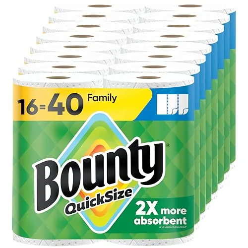 Bounty Quick-Size Paper Towels 16 Family Rolls