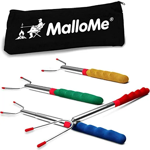 MalloMe 45-Inch Telescopic Marshmallow Roasting Sticks 4-Pack