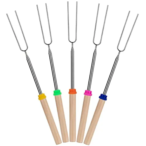 UNCO Telescoping Roasting Sticks 5-Pack 32in Stainless Steel