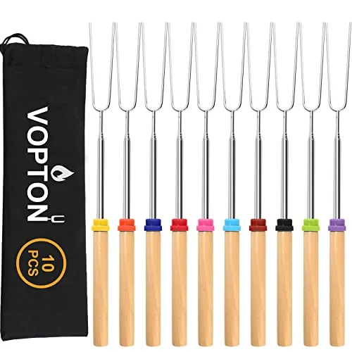 VOPTON 10-Piece Telescoping Roasting Sticks 32-Inch