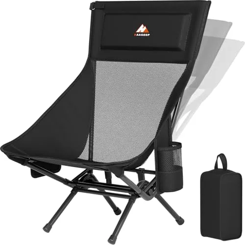 HAAGEEP Armless Rocking Camp Chair 500lb Capacity