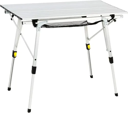 Portal Aluminum Roll-Up Camping Table Adjustable Height
