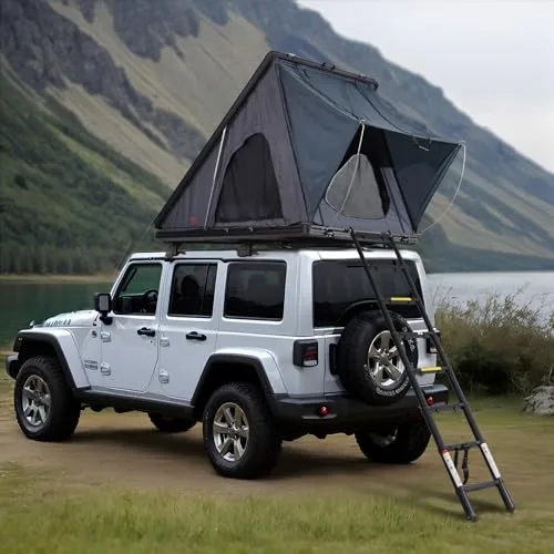 VEVOR Hard Shell Rooftop Tent 2-3 Person with LED