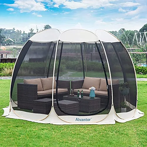 Alvantor 10x10 Hexagon Pop-Up Screen House 15 lbs