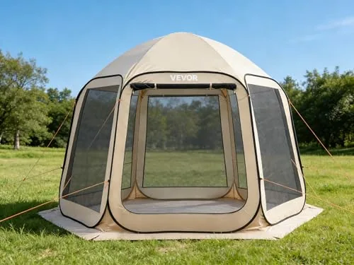 VEVOR 10x9.2FT Pop-Up Screen House for 8 People