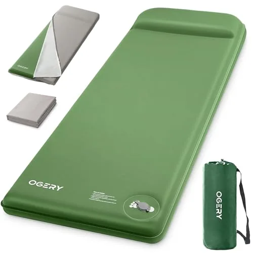 OGERY Self-Inflating Camping Pad 3.1in Memory Foam