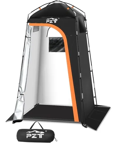 PZT Large Camping Shower Tent with Waterproof Fabric
