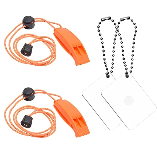 Eco-Fused Survival Whistle and Signal Mirror Kit