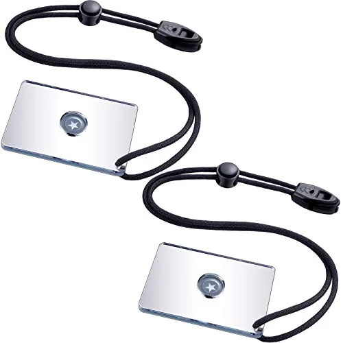 Jetec 2-Pack Acrylic Signal Mirror 2x3in Survival Kit