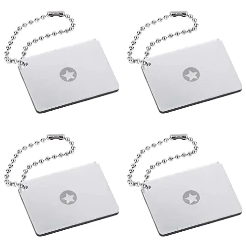 Qusmeiyici Acrylic Signal Mirror 4-Pack Survival Kit