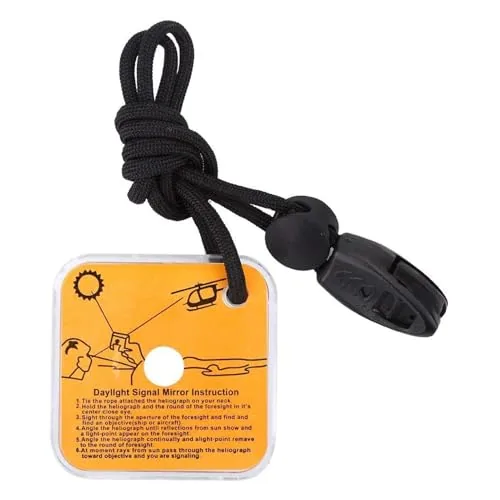 Yulatik 2.3in Signal Mirror with Whistle and Aim Indicator