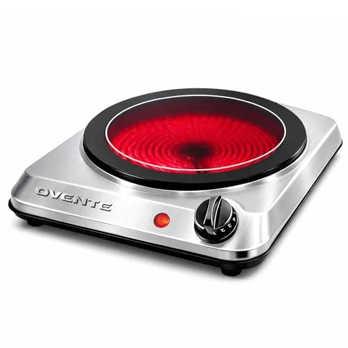 OVENTE BGI101S 1000W Infrared Single Burner Cooktop
