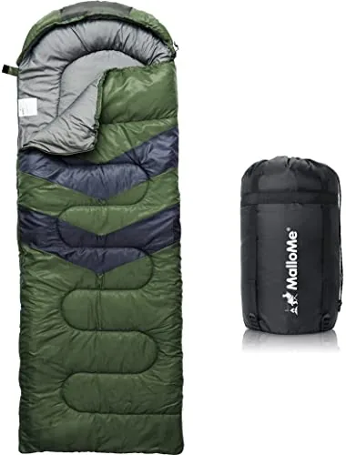 MalloMe 3lb Sleeping Bag 50-77F Rated Year-Round