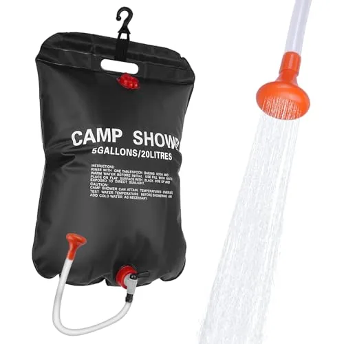 OUTDOORSEPIC Solar Camp Shower Bag 5-Gallon PVC