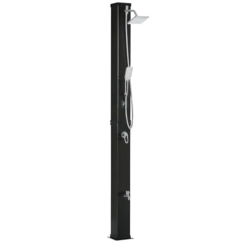 Outsunny 10.6-Gal Solar Outdoor Shower with 360 Rotating Head