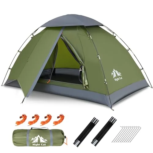 Night Cat Solo Backpacking Tent Clip-Setup Ultralight
