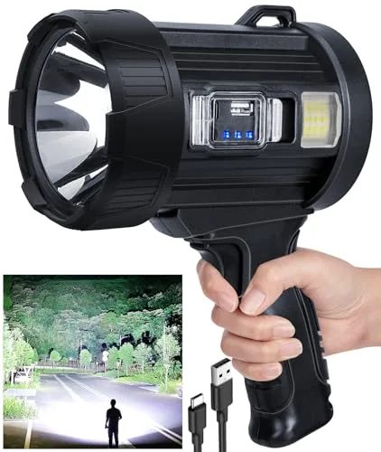 Sigoobal Rechargeable Spotlight with Solar Panel and COB