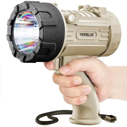YIERBLUE Rechargeable Spotlight IP67 with Foldable Stand