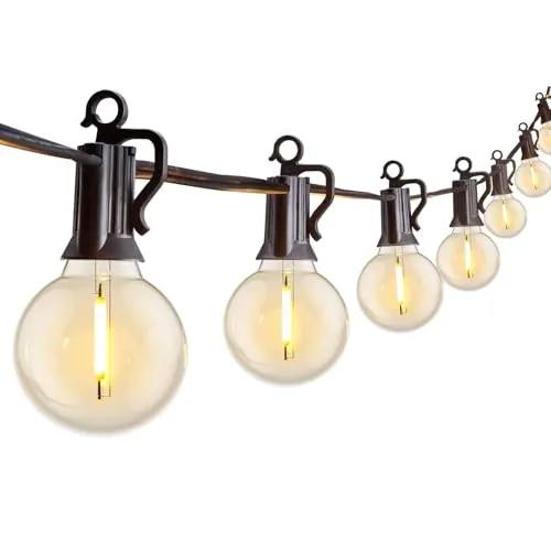 Brightown G40 LED String Lights 29ft Black Cord