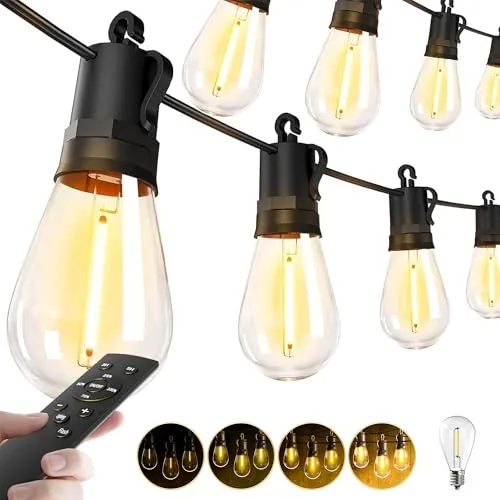 TBOSW 50ft S14 LED String Lights with Remote