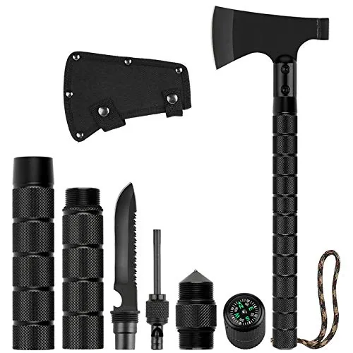 LIANTRAL Folding Survival Hatchet with Multi-Tool Kit