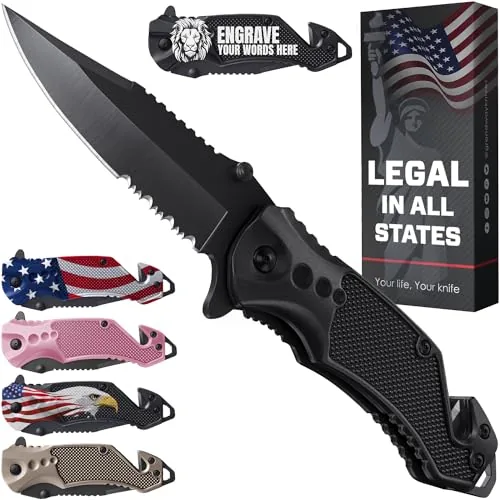 GOOD WORKER 6680 Folding Knife with Glass Breaker