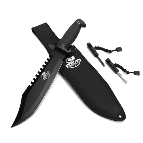 Mossy Oak 15-Inch Fixed Blade Bowie Survival Knife