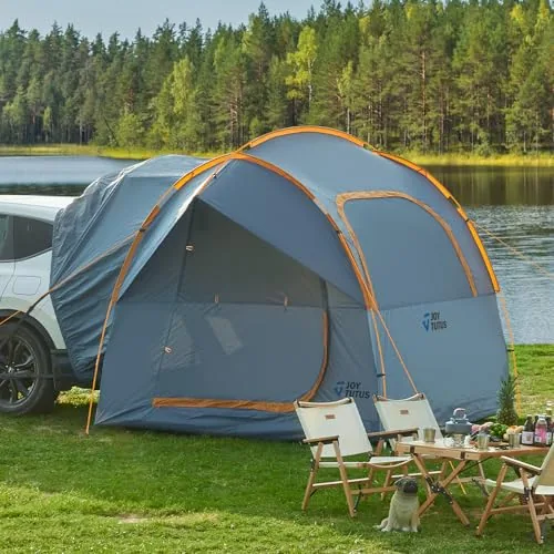JOYTUTUS SUV Tailgate Tent with Rainfly, 4-8 Person