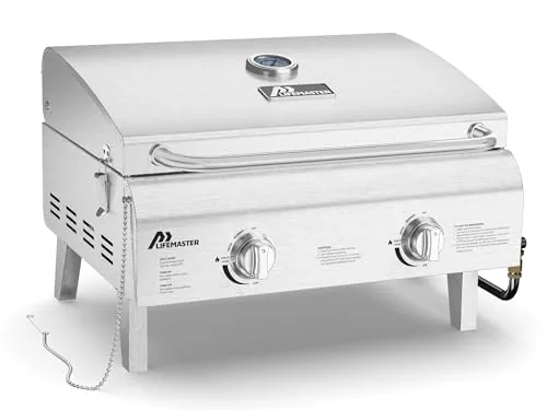 Lifemaster 2-Burner Portable Propane Grill Foldable Legs