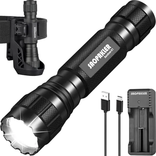 SAOPRKLER Sentinel-X1 1200LM Tactical Flashlight with Belt Holster