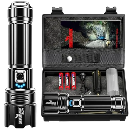 Shadowhawk S1476 10000-Lumen USB-C Rechargeable Flashlight
