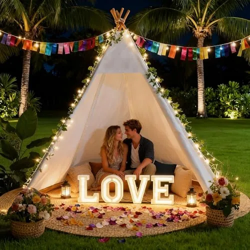 Betterhood 7ft Canvas Teepee Tent for Adults and Kids
