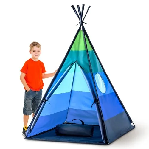 USA Toyz Happy Hut Pop-Up Teepee Tent Blue