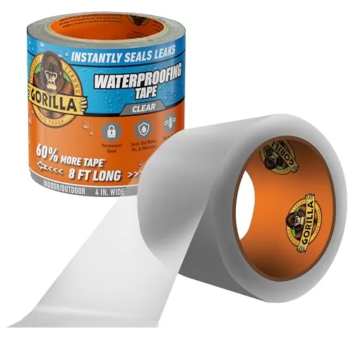 Gorilla Patch & Seal Clear Waterproof Tape 4x8ft